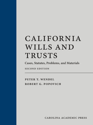 cover image of California Wills and Trusts